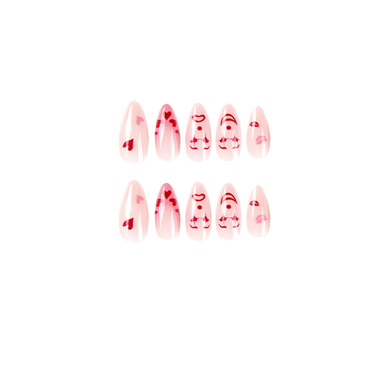 French Heart Shape Nails - Press on Nails