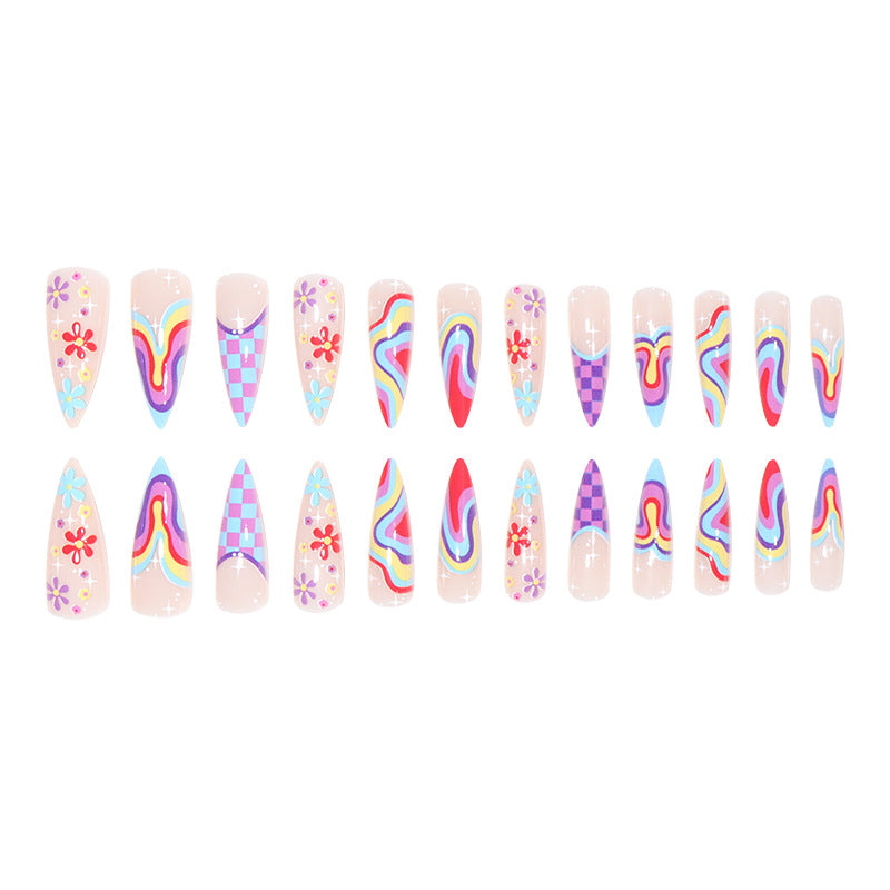 Swirl French Nails - Press on Nails