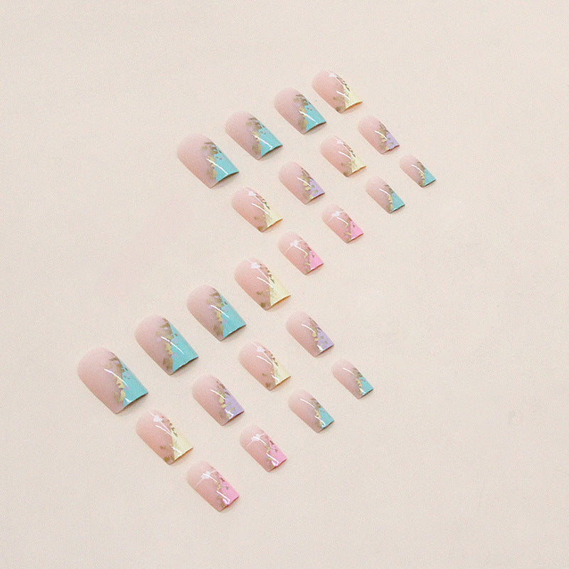 Colorful French Nails - Press on Nails