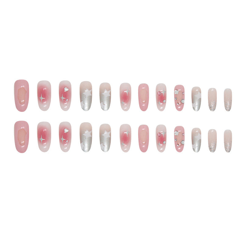 Pink Aura Nails - Press on Nails