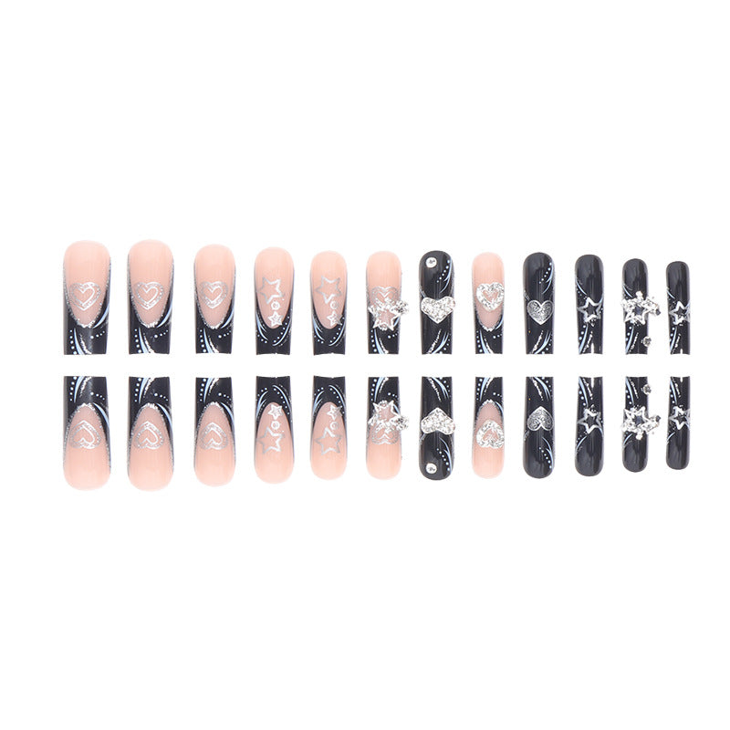 Black French Nails - Press on Nails