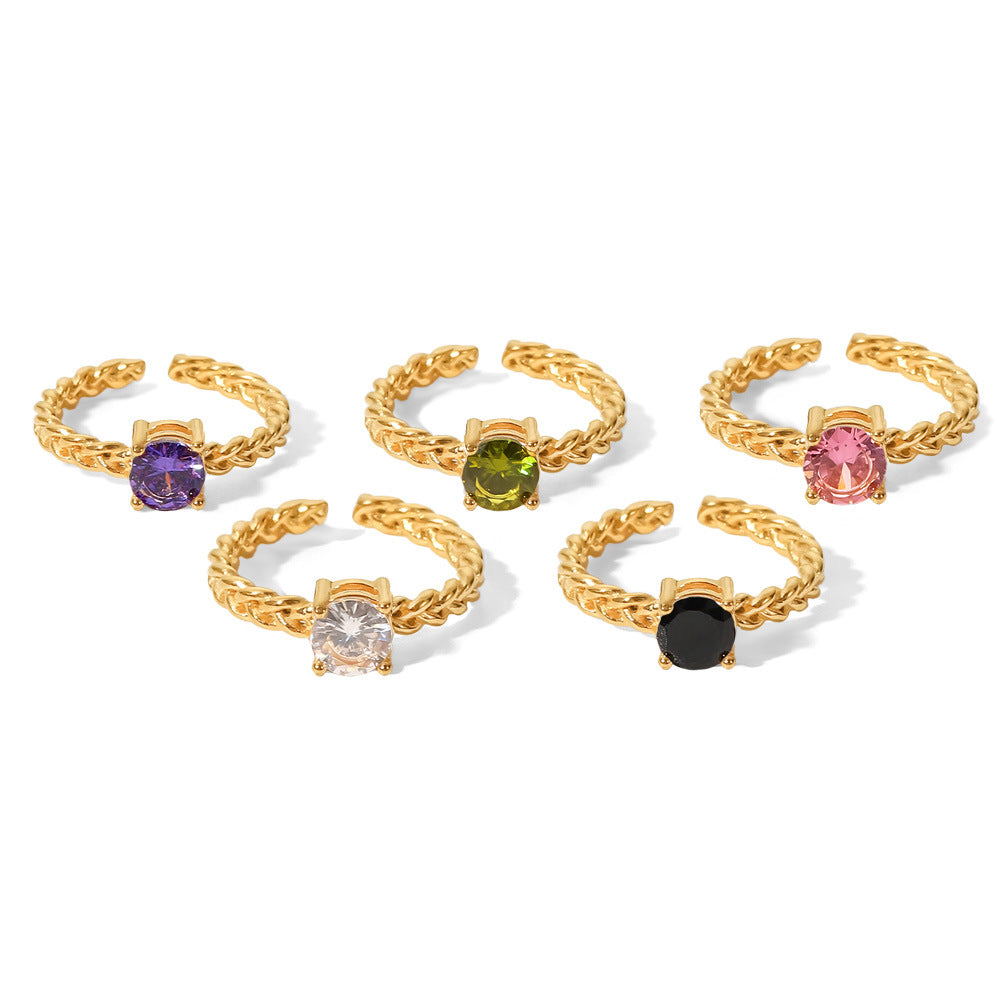 Adjustable Zirconia Ring