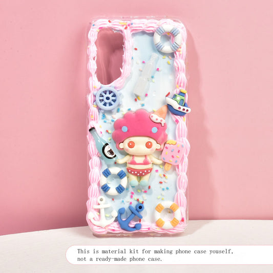 Pink Girl Material Kit for DIY Handmade Decoden Phone Case