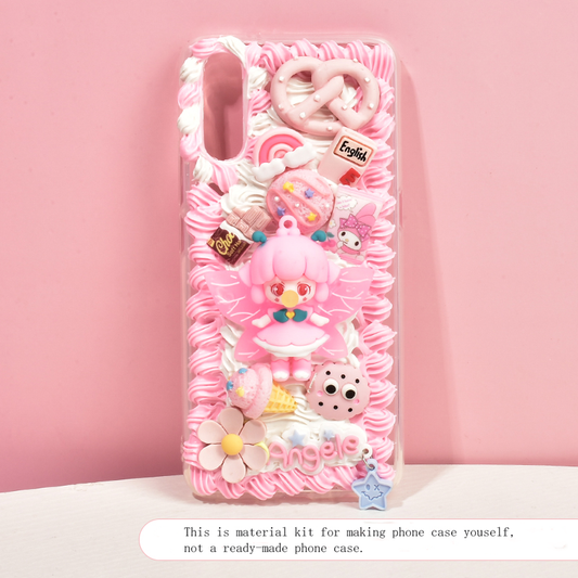 Pink Baby Girl Material Kit for DIY Handmade Decoden Phone Case