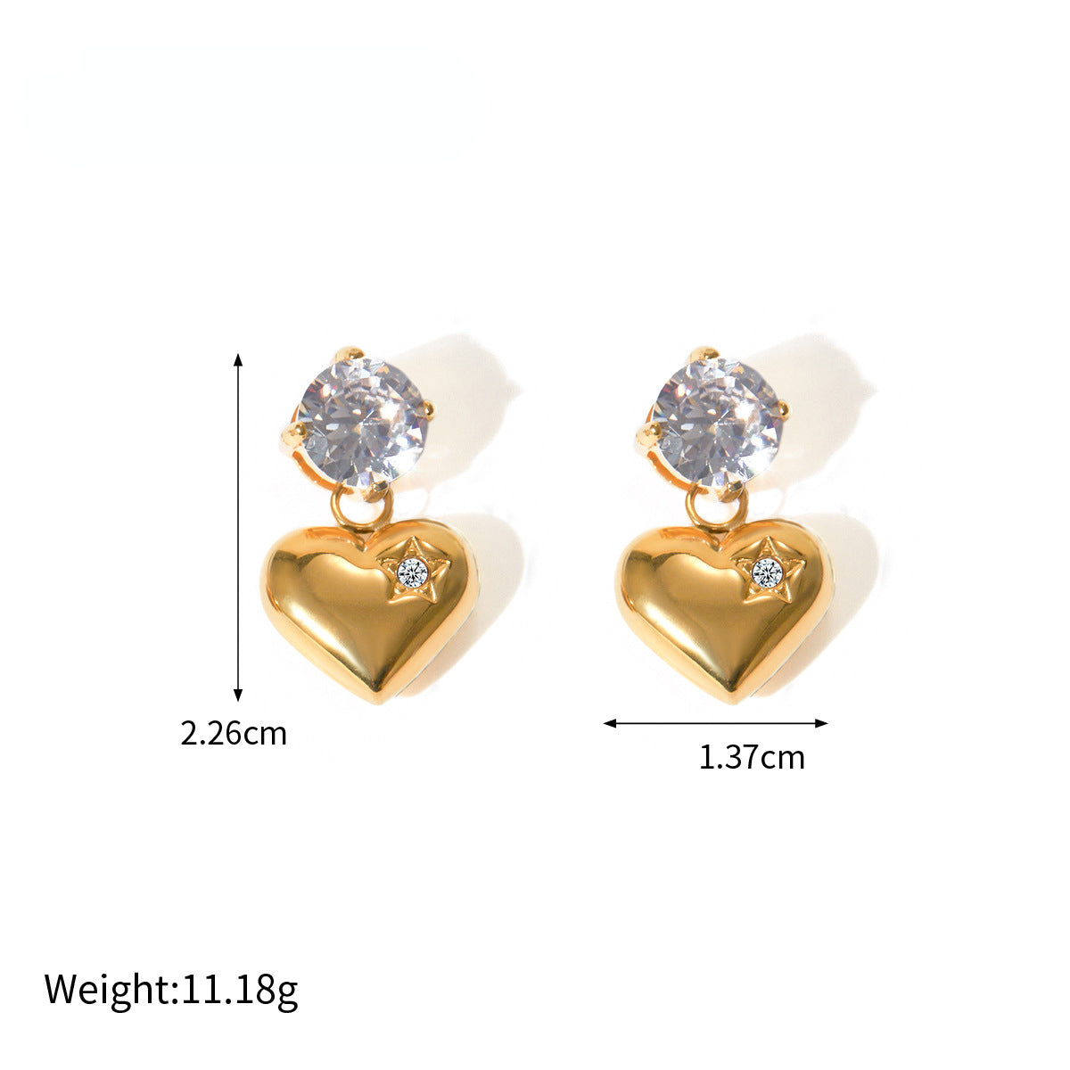 Shining Heart Earrings