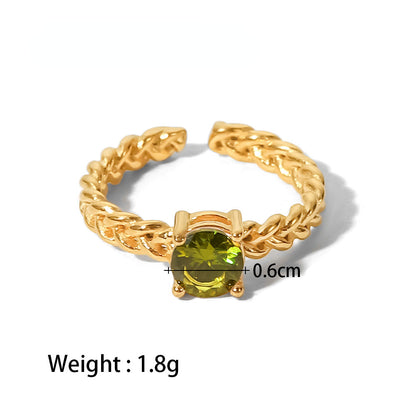 Adjustable Zirconia Ring