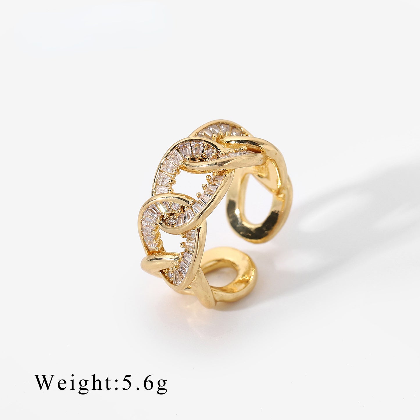 Adjustable Opening Zirconia Halo Ring