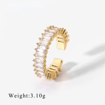 Adjustable Opening Zirconia Halo Ring