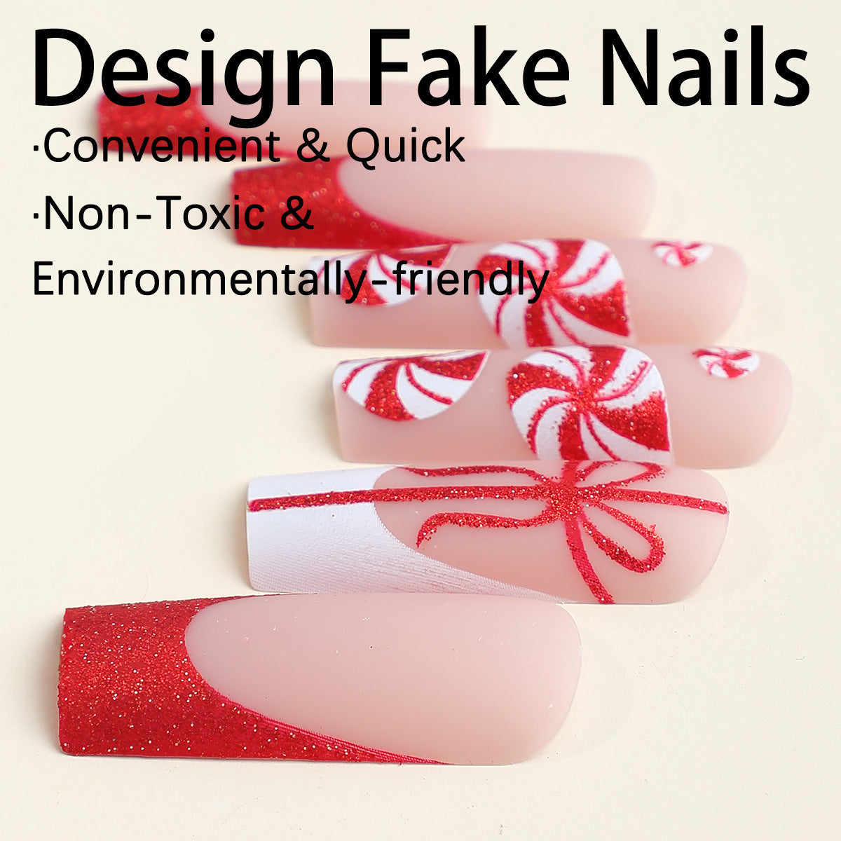 Red Christmas Nails - Press on Nails