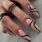 Swirl Stiletto Nails - Press on Nails