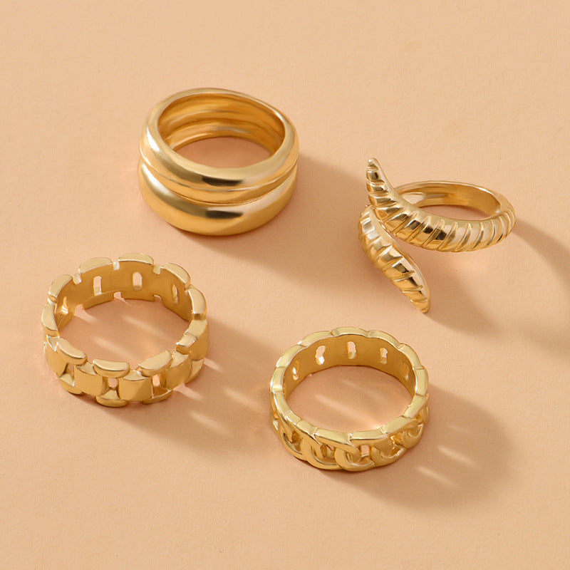 Minimalist Snake Ring Set