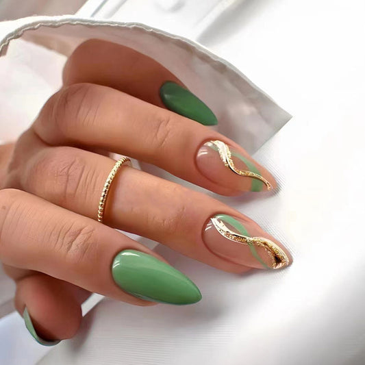 Green Nails - Press on Nails