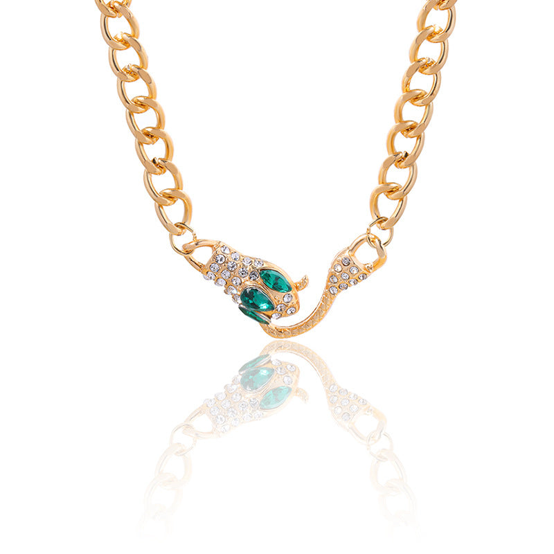 Gold-Plated Crystal Necklace