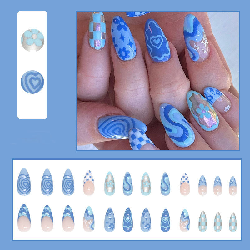 Blue Nails - Press on Nails