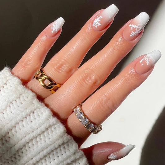 Christmas Snowflake Nails - Press on Nails