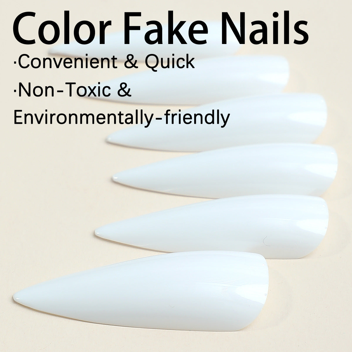 White Stiletto Nails - Press on Nails