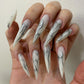 White Stiletto Nails - Press on Nails