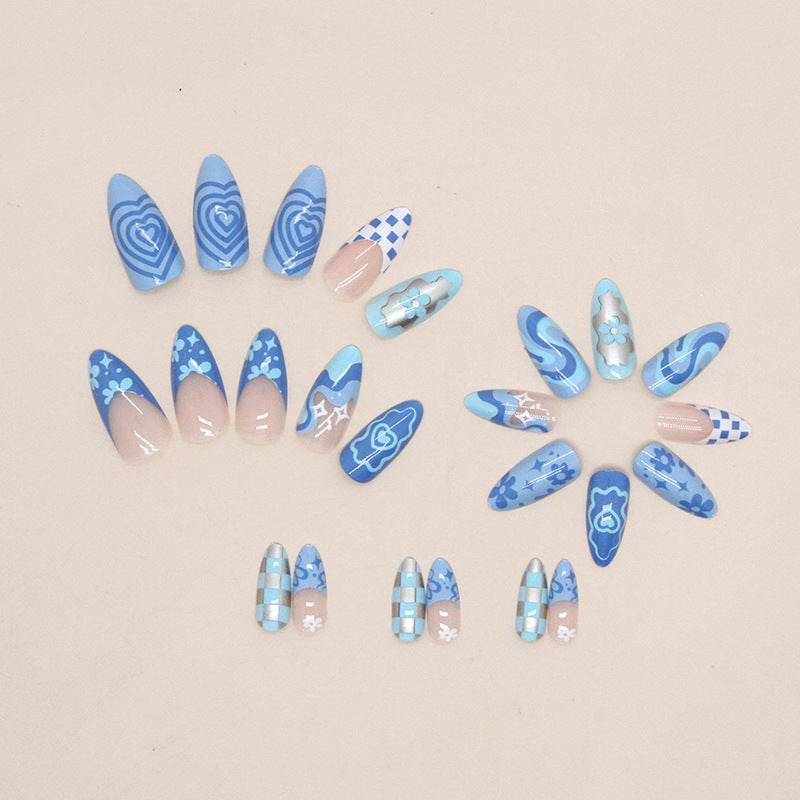 Blue Nails - Press on Nails