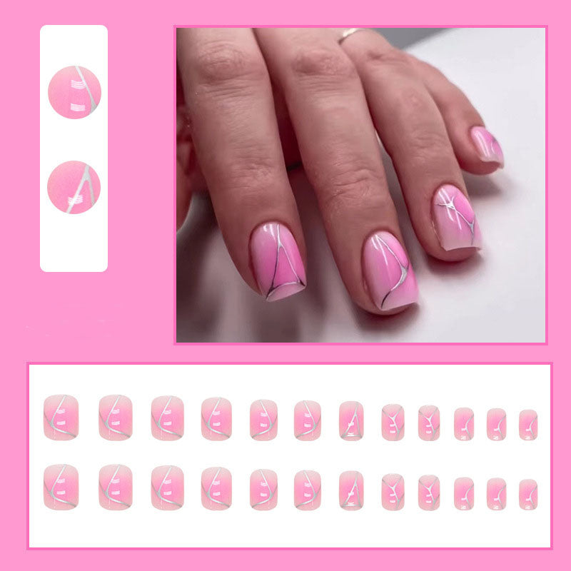 Pink Aura Nails - Press On Nails