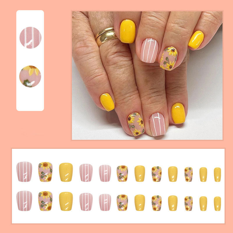 Sunflower Nails - Press on Nails