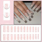 Long French Nails - Press on Nails