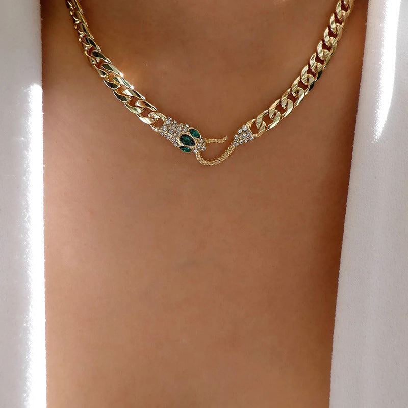 Gold-Plated Crystal Necklace