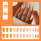 Orange Swirl Nails - Press on Nails