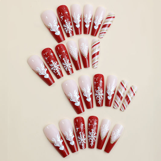 Christmas Hat Nails - Press on Nails