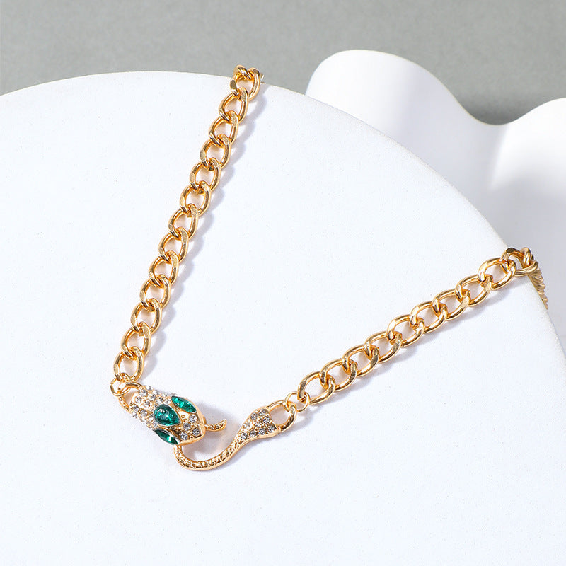 Gold-Plated Crystal Necklace