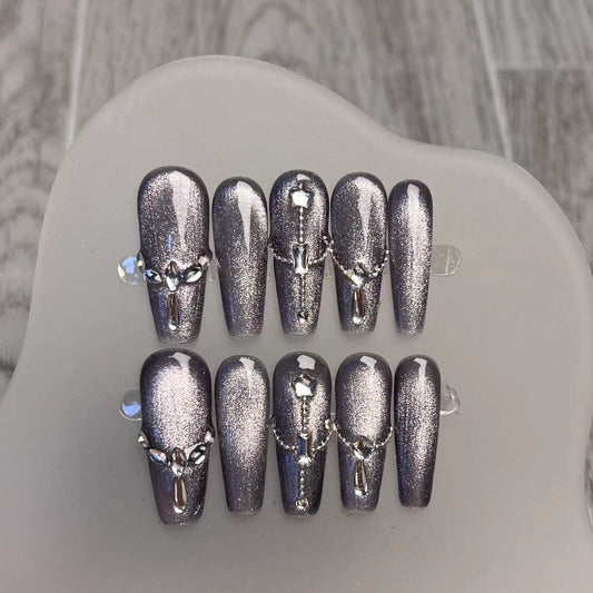 Cat Eye Nails - Handmade Press on Nails