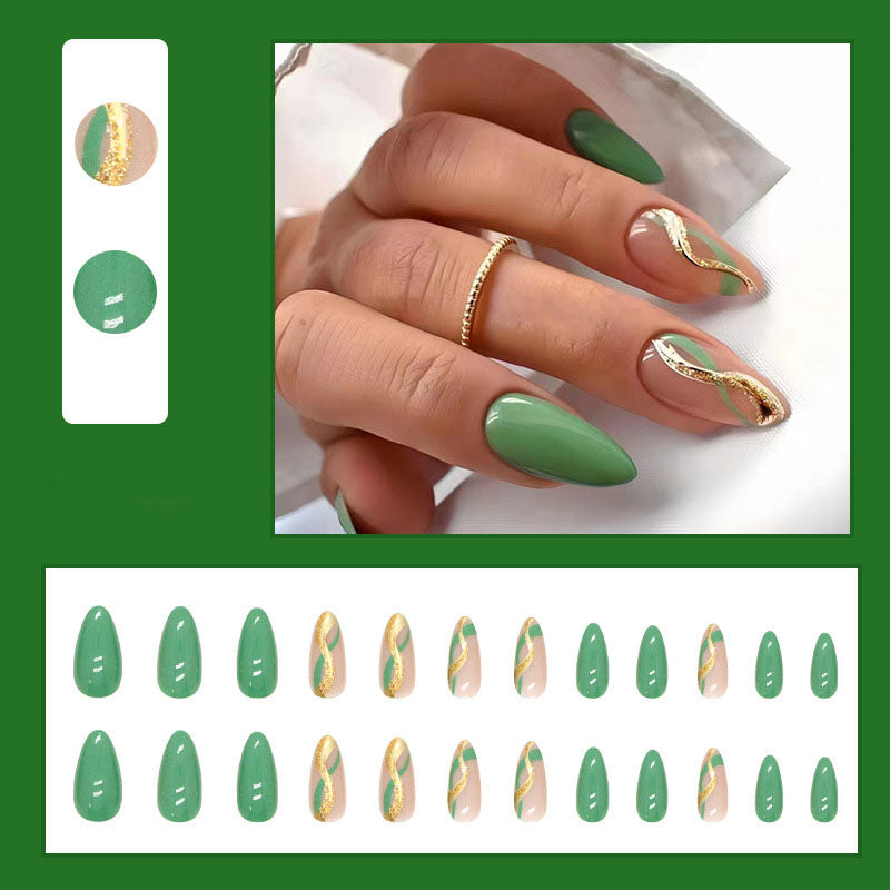 Green Nails - Press on Nails