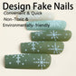 Green Christmas Snowflake Nails - Press on Nails