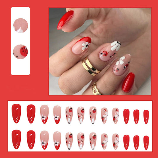 Red Beetle Nails - Press on Nails