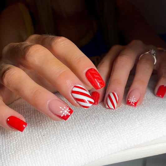 Red Christmas Nails - Press on Nails