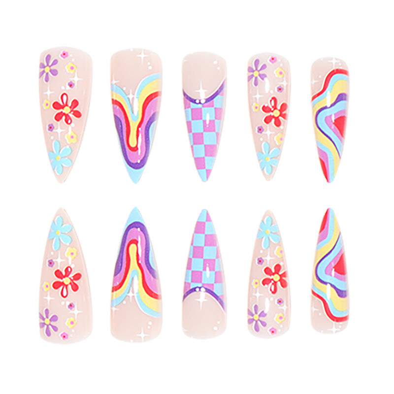 Swirl French Nails - Press on Nails