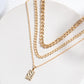 Gold-Plated Metal Multi-Layer Necklace