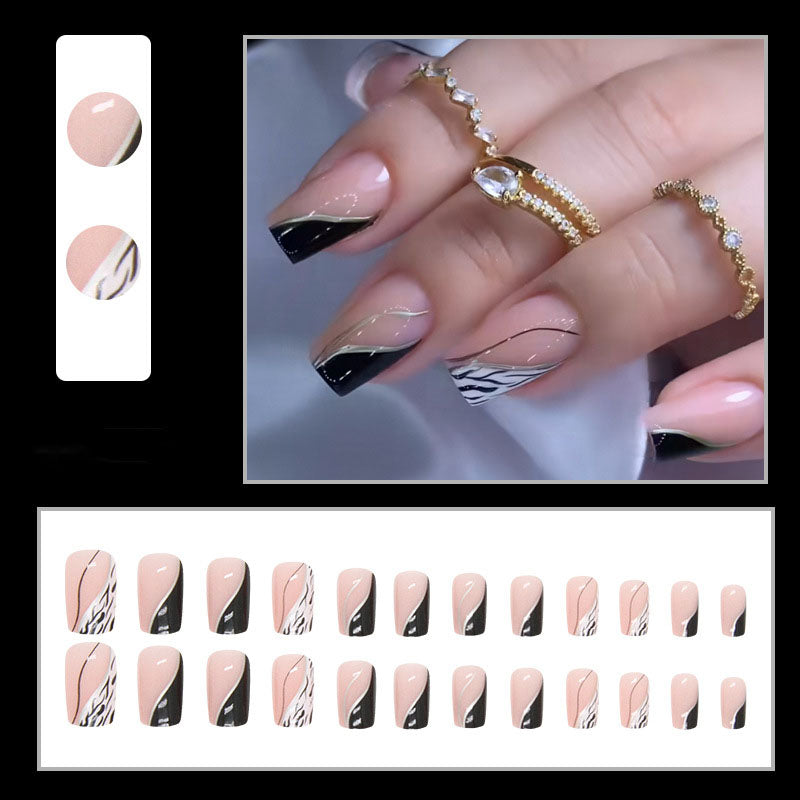 Black & Nude Nails - Press On Nails