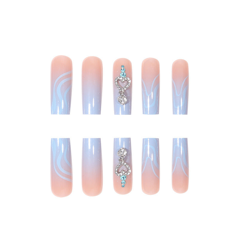 Blue Nails - Press on Nails