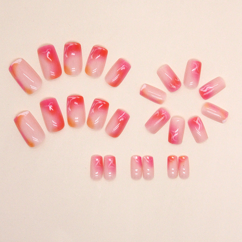 Pink Blooming Nails - Press on Nails