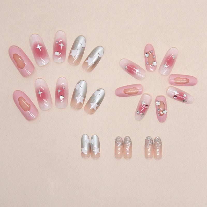 Pink Aura Nails - Press on Nails