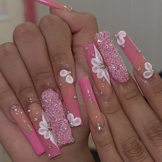 3D Flower Nails - Press on Nails