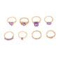 Purple Heart Ring Set