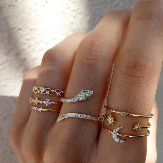 Boho Ring Set