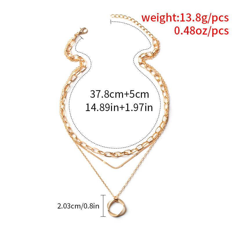 Multilayer Alloy Necklace