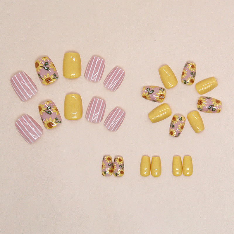 Sunflower Nails - Press on Nails