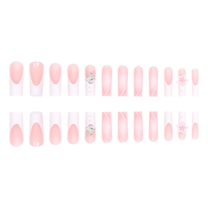 Pink French Nails - Press on Nails