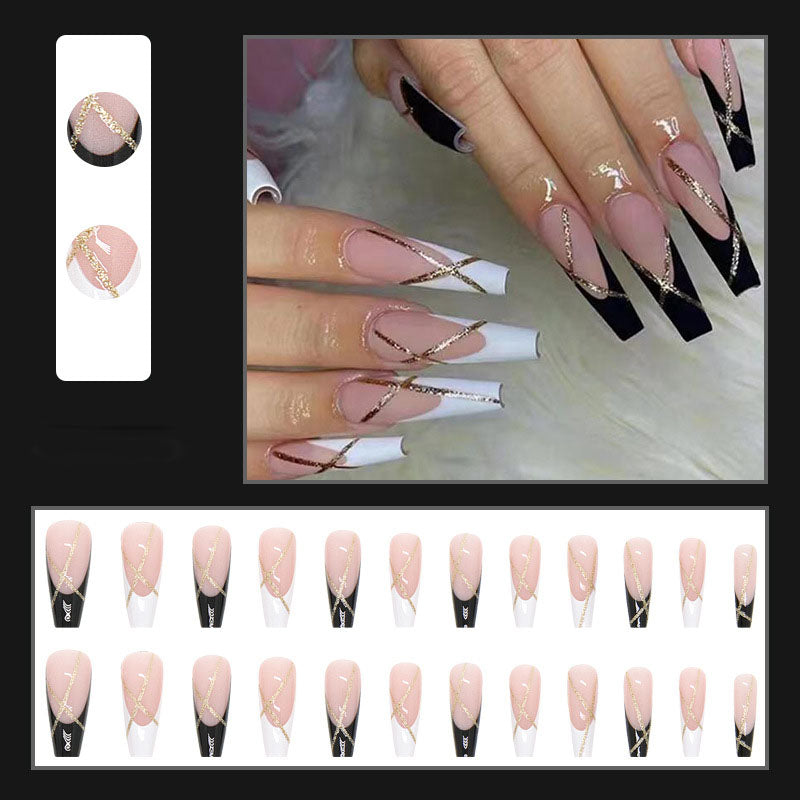 Long French Nails - Press on Nails