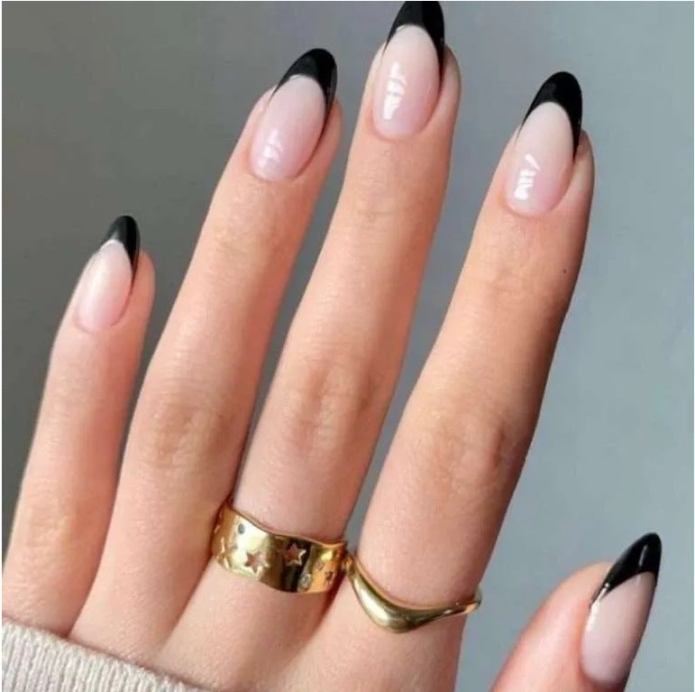 Black French Nails - Press on Nails