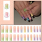 Pastel Rainbow French Nails - Press on Nails