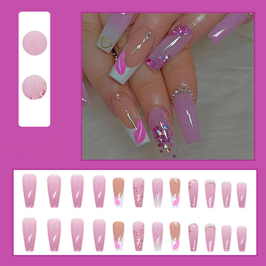 Long French Nails - Press on Nails